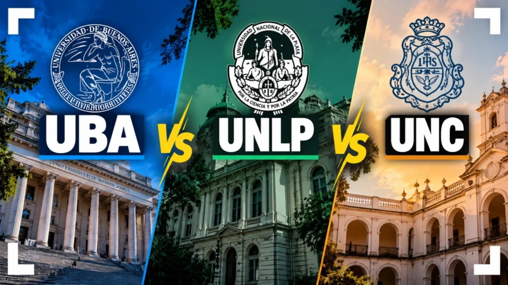 Comparación entre la UBA, la UNLP y la UNC para estudiar Medicina